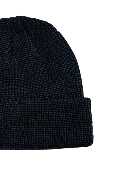Unisex Ribbed Knit Beanie Black For Winter