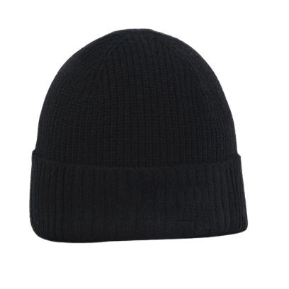 Waffle Knit Beanie Classic Black Winter Beanie