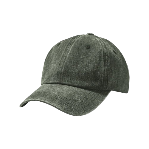 Unisex Adjustable Washed Cotton Baseball Cap  Bluestone Green