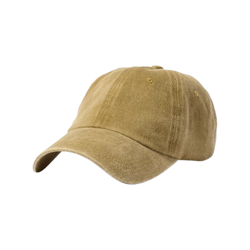 Khaki Beige Adjustable Baseball Cap  Unisex Casual Wear