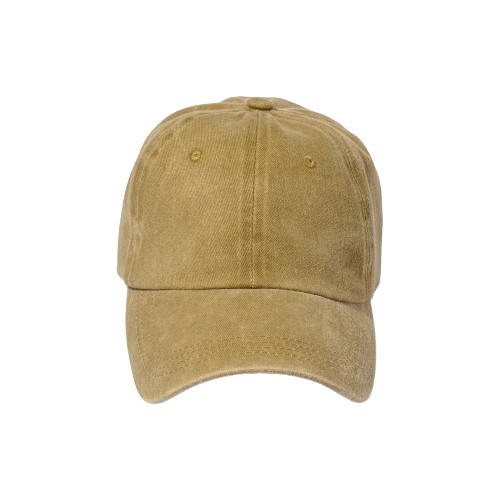 Khaki Beige Adjustable Baseball Cap  Unisex Casual Wear